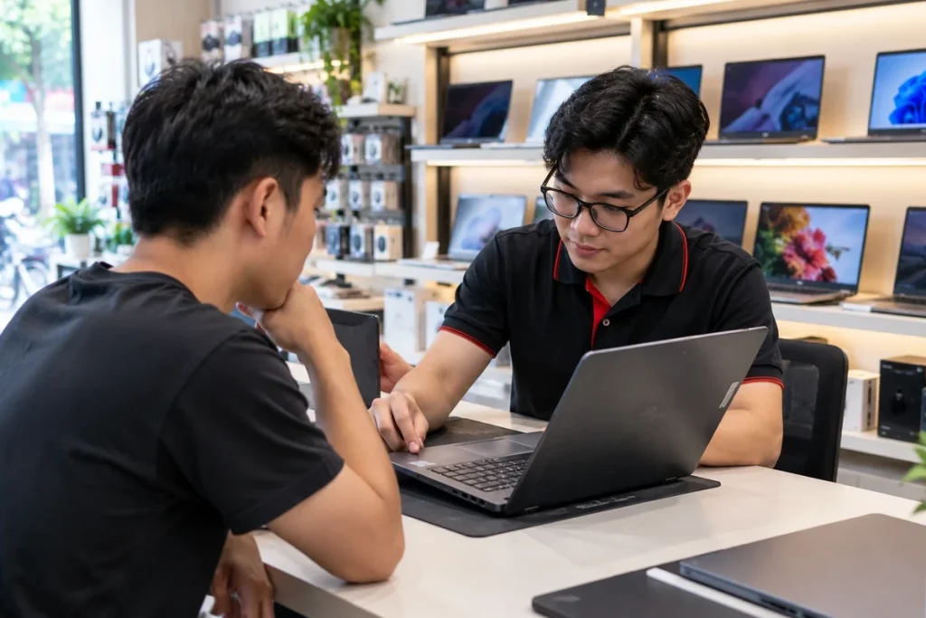 Thu cũ đổi mới laptop: quy trình định giá và cách nhận trợ giá